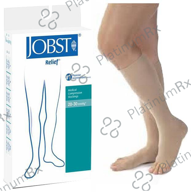 Jobst Relief CCL2 AD Below Knee Medical Compression Stockings Small Beige