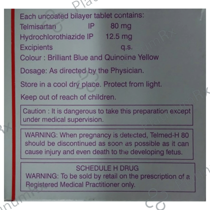 Telmed H 80 12.5/80mg Tablet 10s