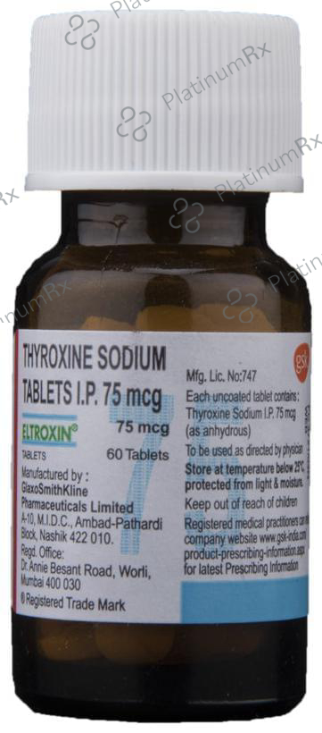 Eltroxin 75mcg Tablet 60 Tablet