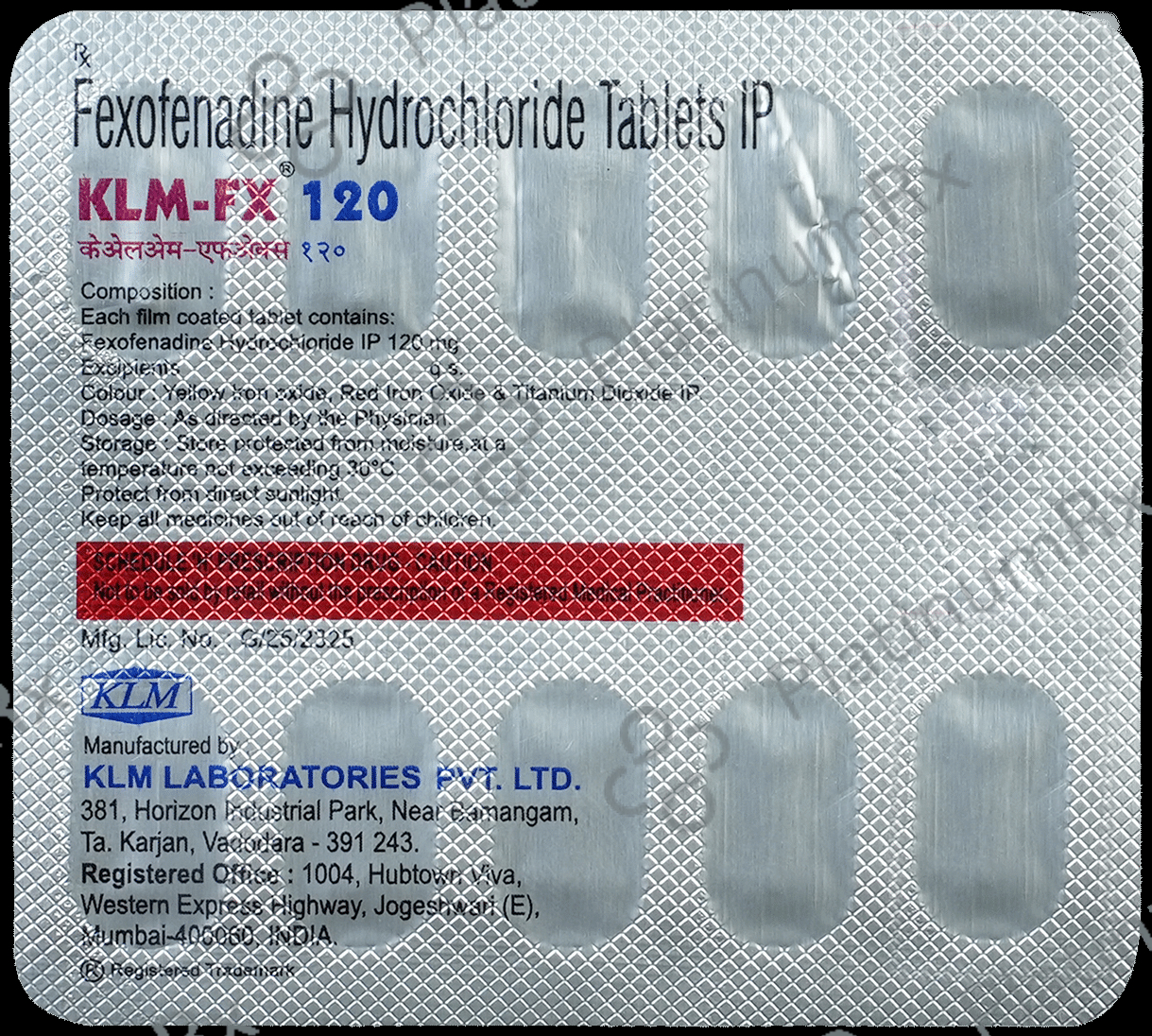 KLM FX 120mg Tablet 10s