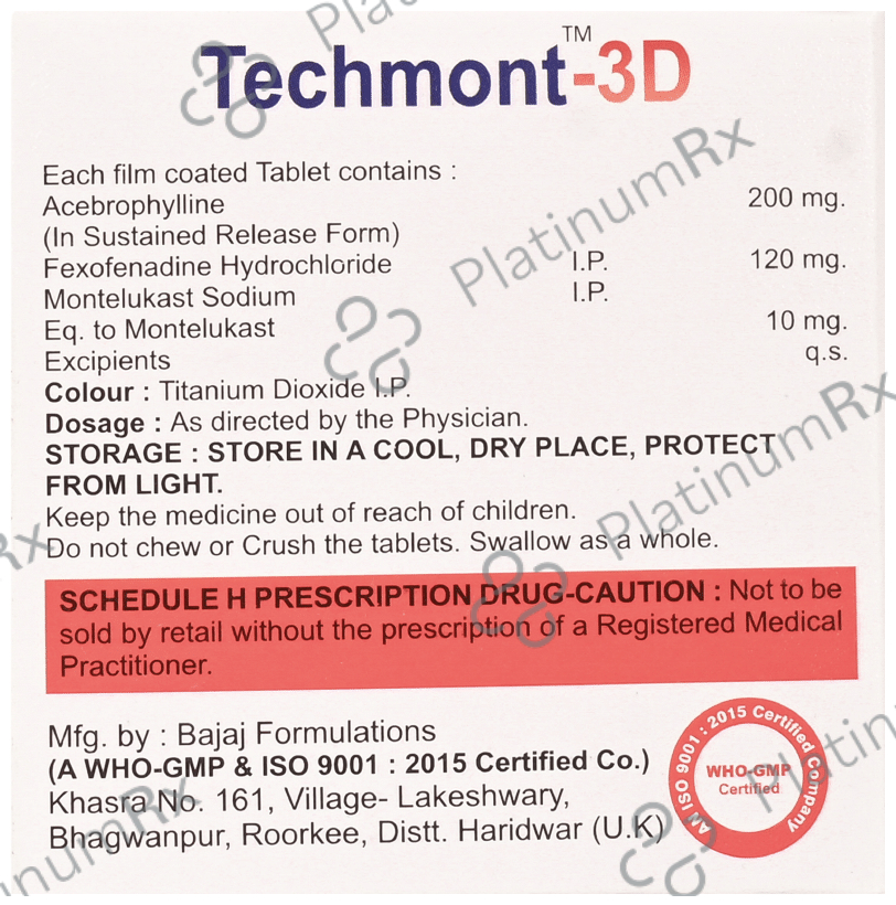 Techmont-3D Tablet SR