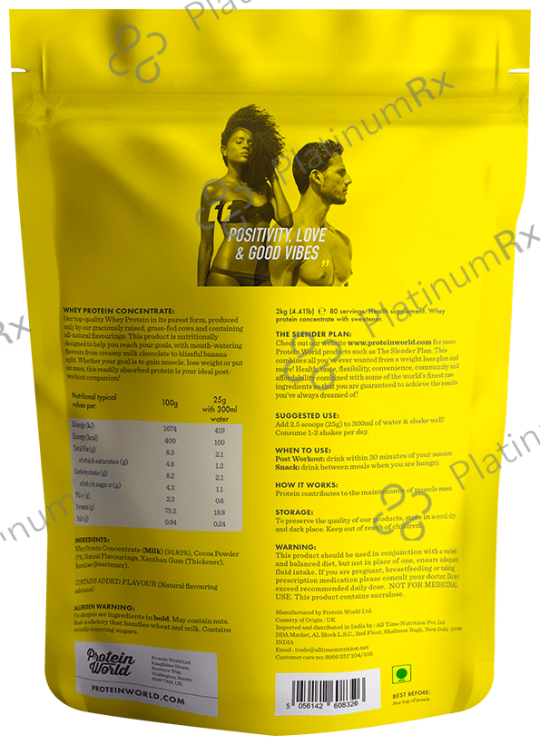 Protein World Whey Protein Concentrate Powder Milk Chocolate 2 kg