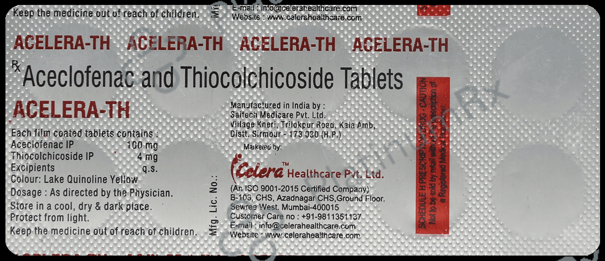 Acelera TH 100/4mg Tablet 10s