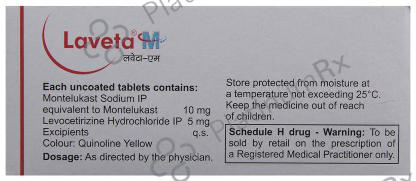 Laveta M 5/10mg Tablet 10s
