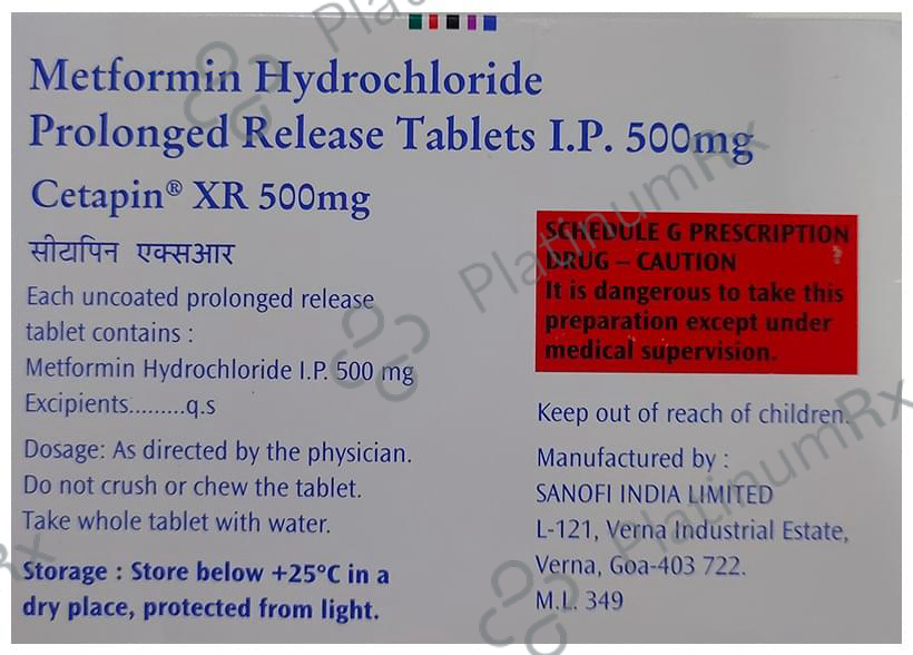 Cetapin XR 500mg Tablet 20s