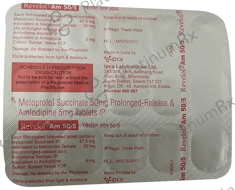 Revelol AM 0.2/50/5mg Tablet PR 15s