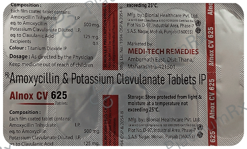 Alnox CV 625 Tablet