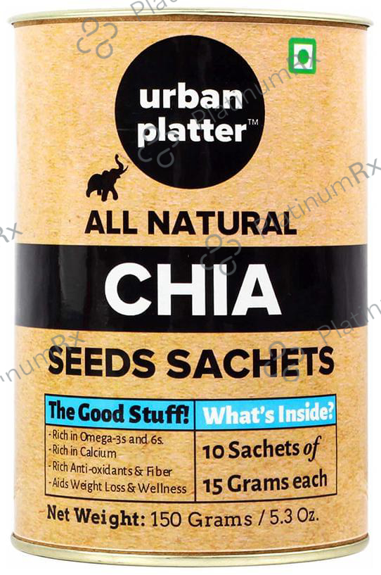 Urban Platter All Natural Chia Seeds Sachets (15gm Each)