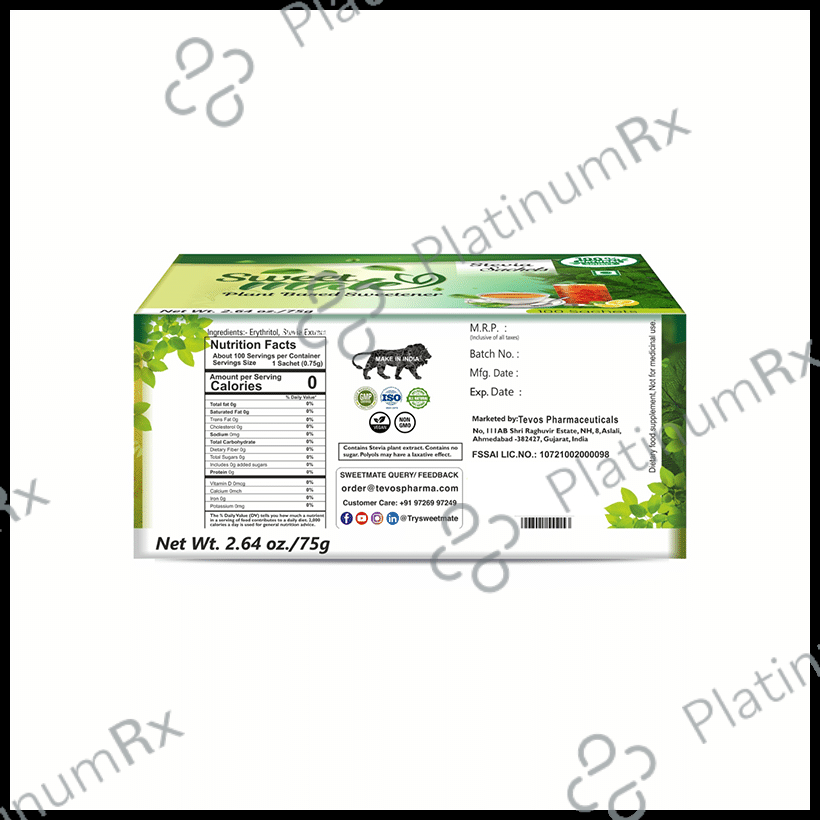 Sweet Mate Stevia Sachet (100 Each) 1 Unit