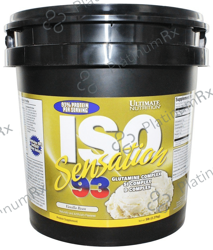 Ultimate Nutrition ISO Sensation 93 Whey Isolate Protein - Flavour Vanilla Bean Powder 5 lb