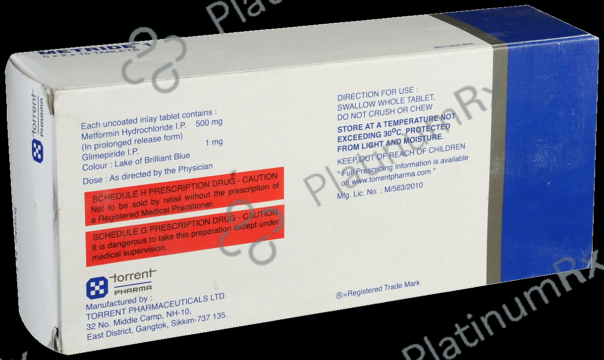 Metride 1/500mg Tablet PR 15s