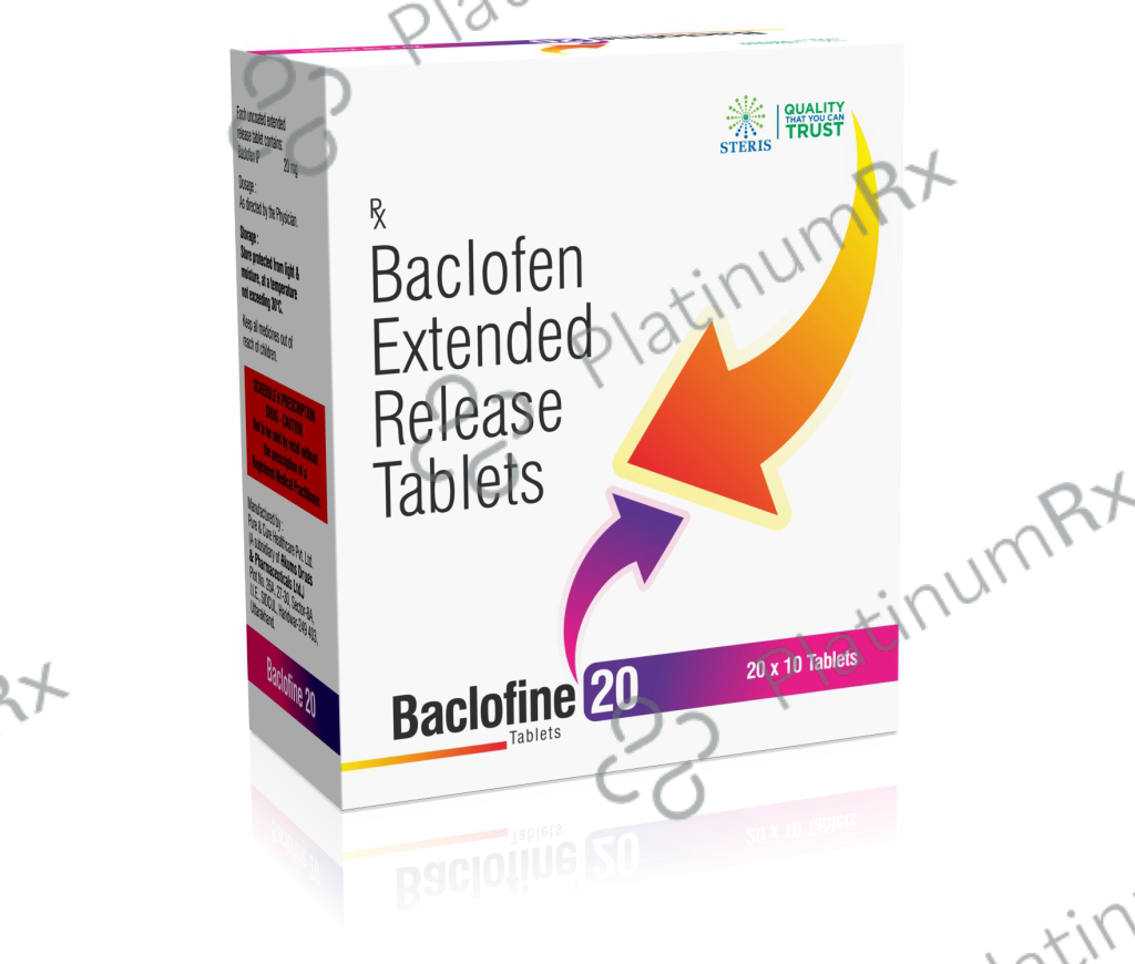 Baclofine 20mg Tablet ER 10s