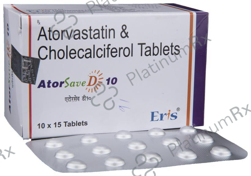 Atorsave D 10mg/1000IU Tablet 15s