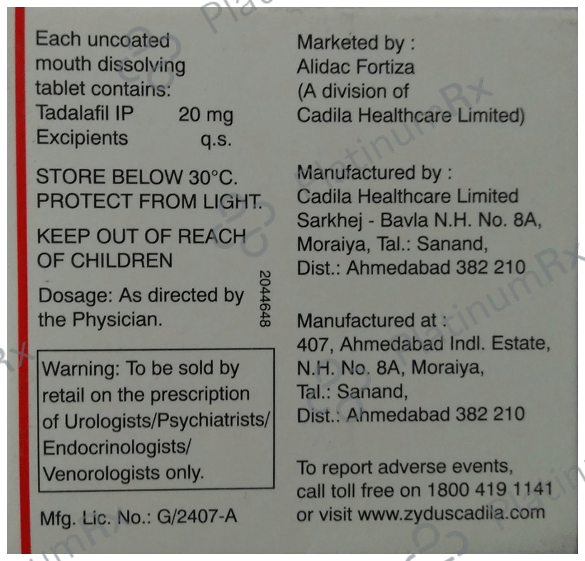 Zydalis MD 20 Tablet