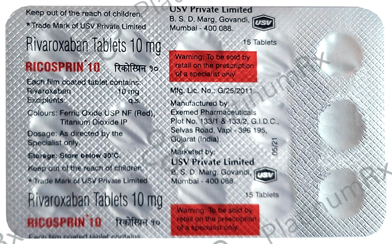Ricosprin 10mg Tablet 15s