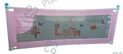 Safe-O-Kid Premium Foldable Bed Rail Dark Pink 1 Unit