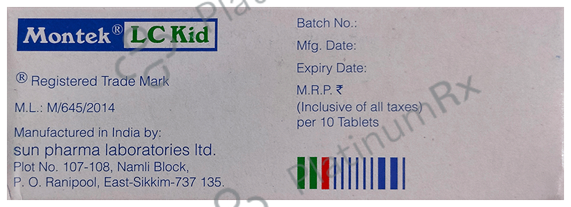 Montek LC Kid 2.5/4mg Tablet 10s