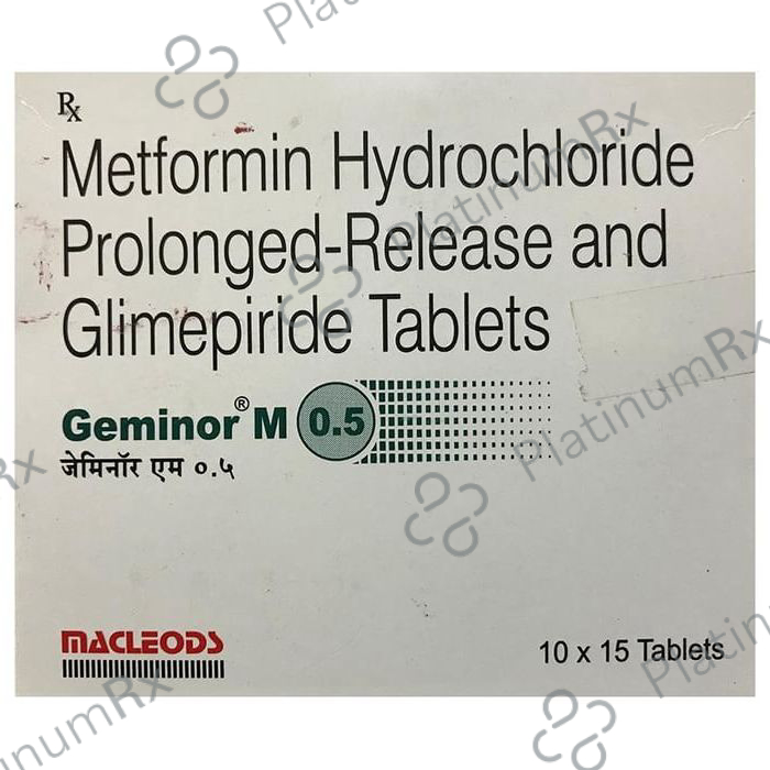 Geminor M 0.5/500mg Tablet PR 15s