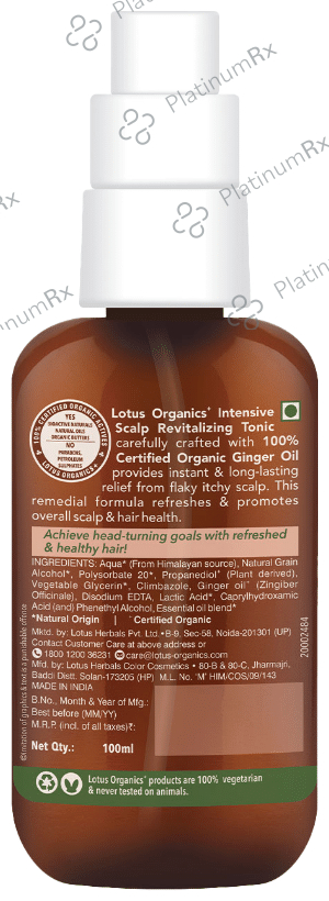 Lotus Organics+ Intensive Scalp Revitalizing Hair Tonic