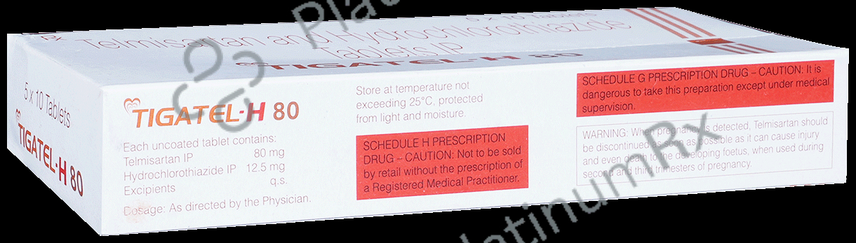 Tigatel H 80/12.5mg Tablet 10s
