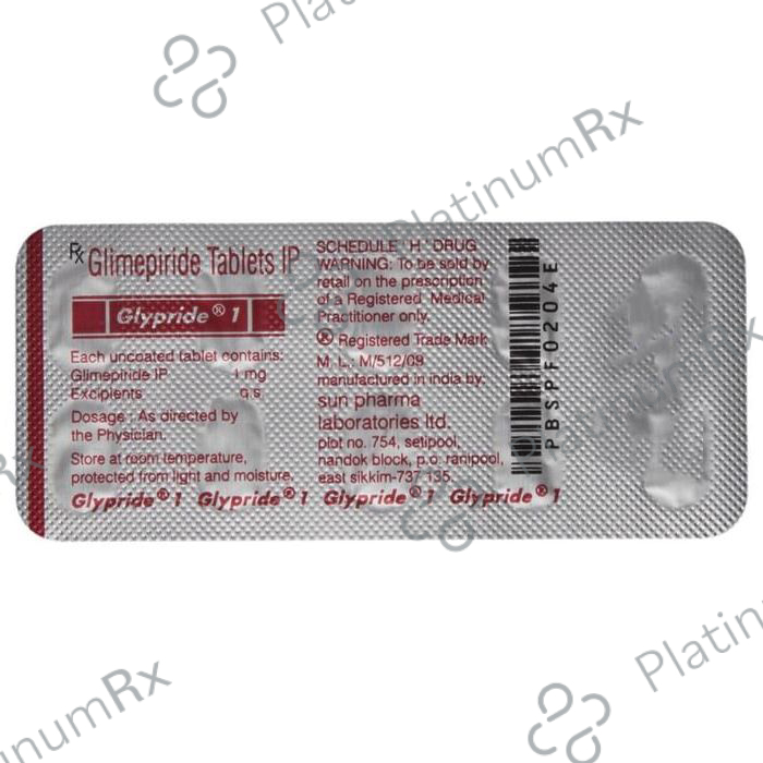 Glypride 1mg Tablet 10s