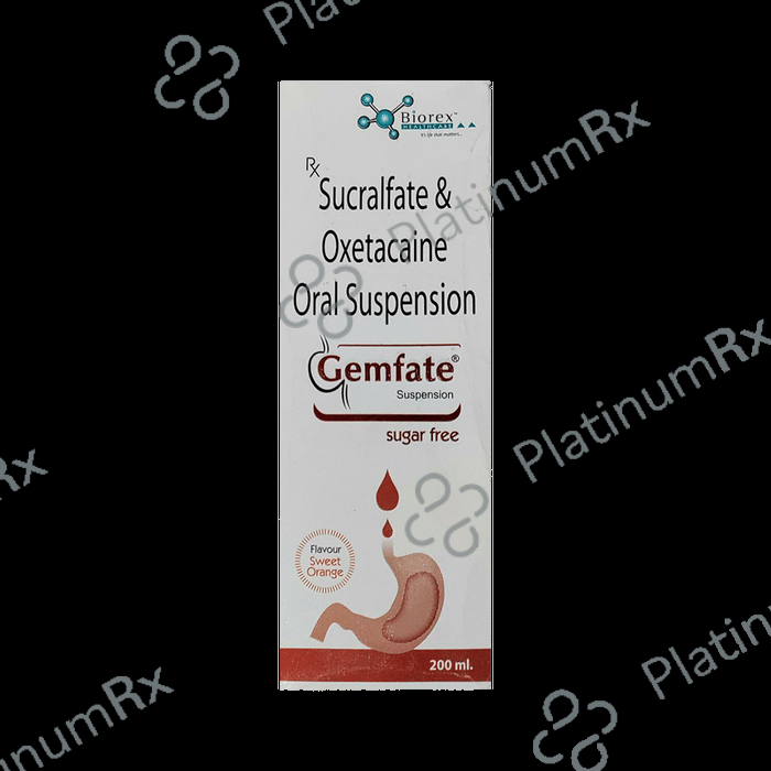 Gemfate Oral Suspension Sweet Orange Sugar Free