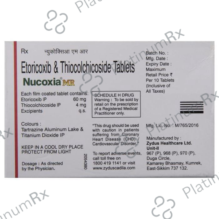 Nucoxia MR 60/4mg Tablet 10s