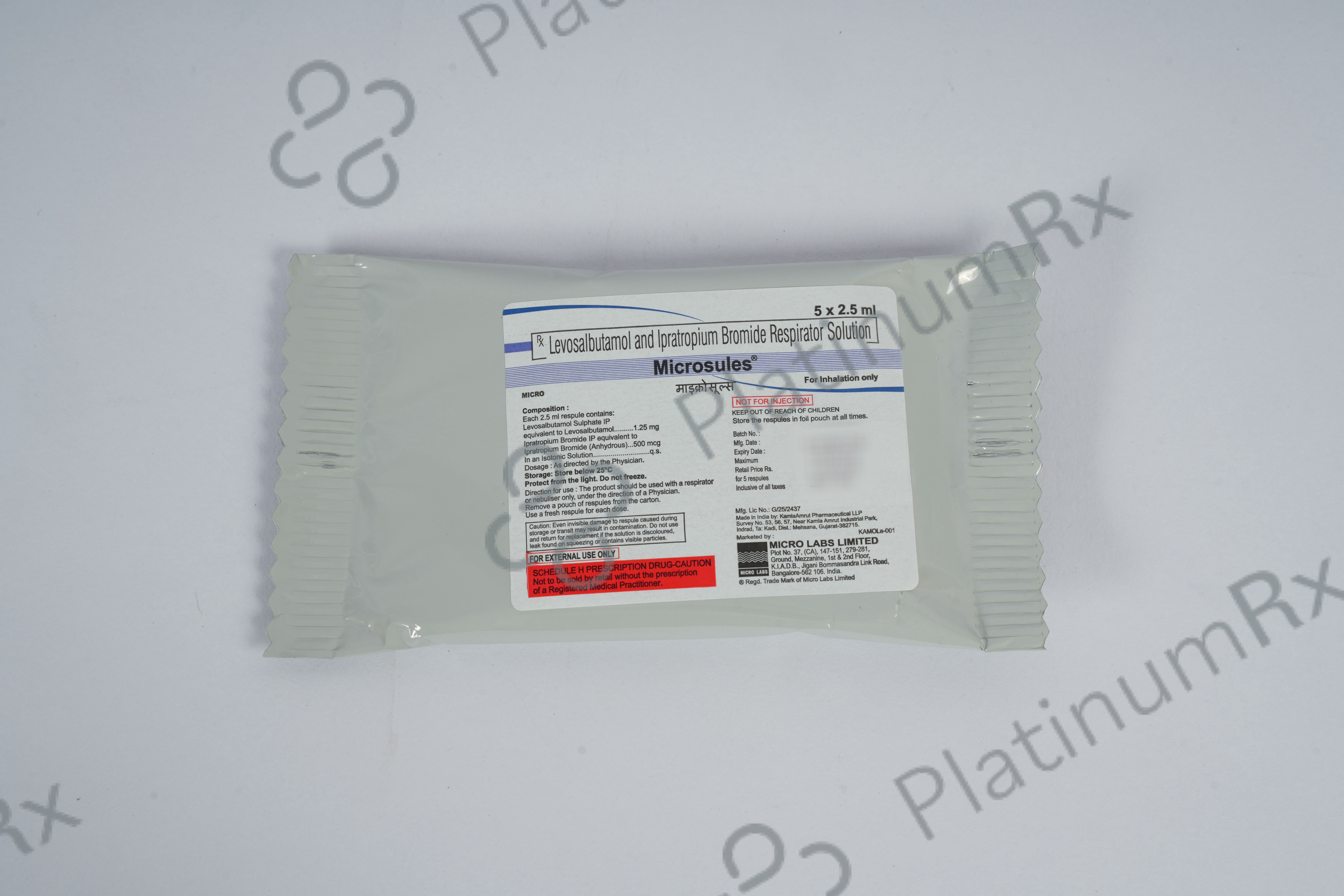 Microsules 500mcg/1.25mg Respules 2.5ml