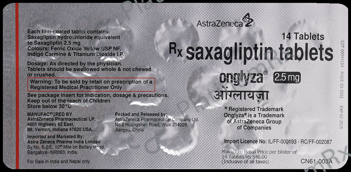Onglyza 2.5mg Tablet