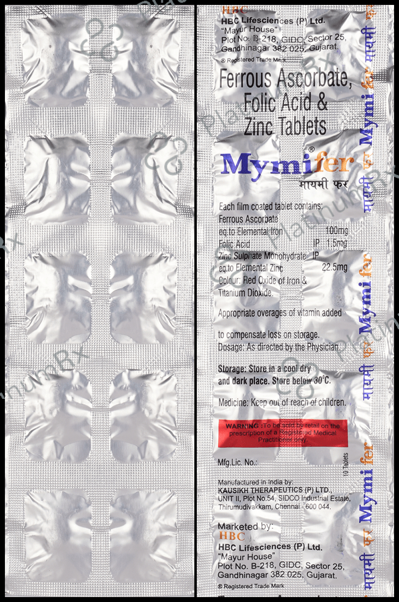 Mymifer 100/1500mcg/22.5mg Tablet 10s