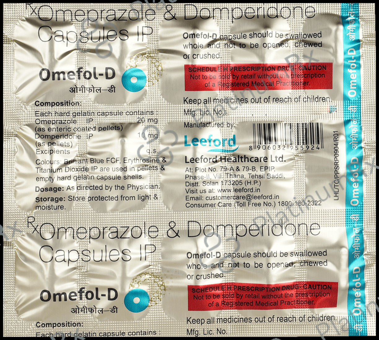 Omefol D 10mg/20mg Capsule