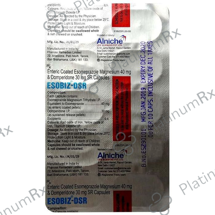 Esobiz DSR 30/40mg Capsule 10s