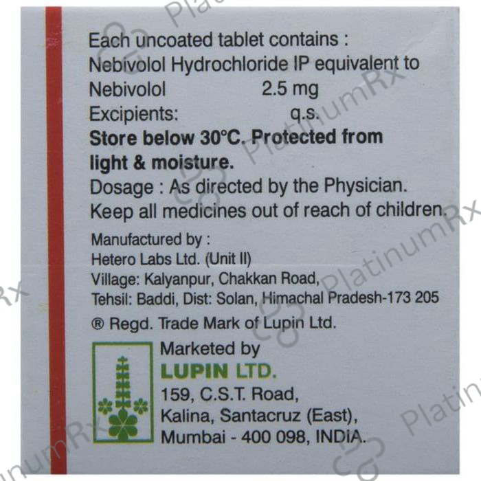 Nebistar 2.5mg Tablet 15s