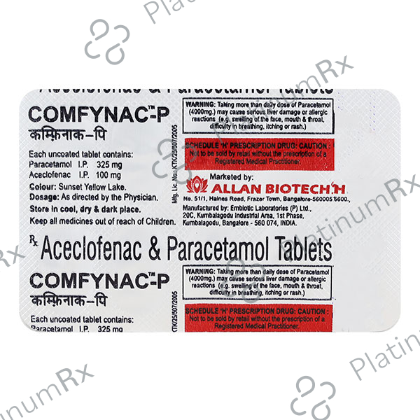 Comfynac P 100/325mg Tablet 10s