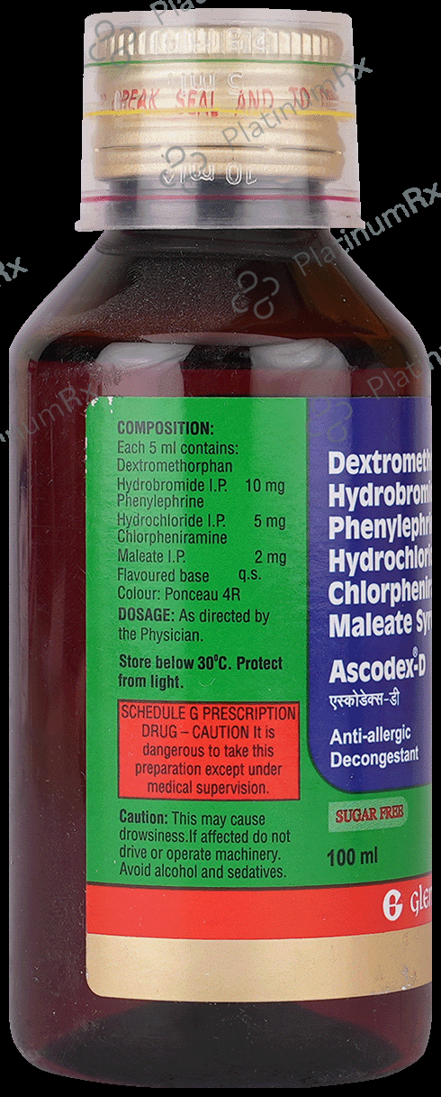 Ascodex D 2/10/5mg Syrup 100ml