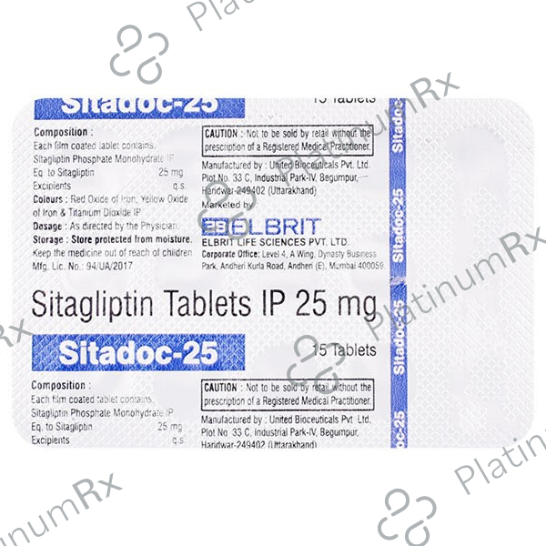 Sitadoc 25mg Tablet 15s