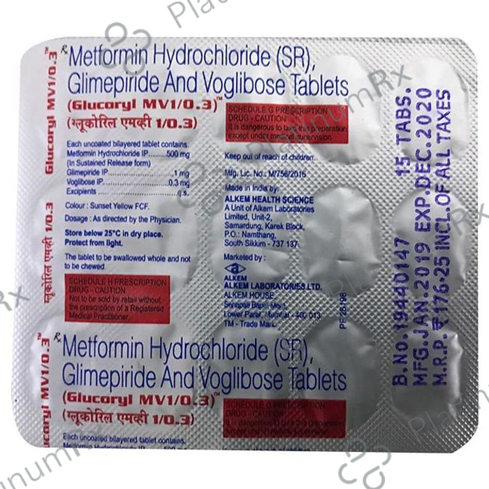 Glucoryl MV1/0.3 Tablet SR 10 Tablet SR