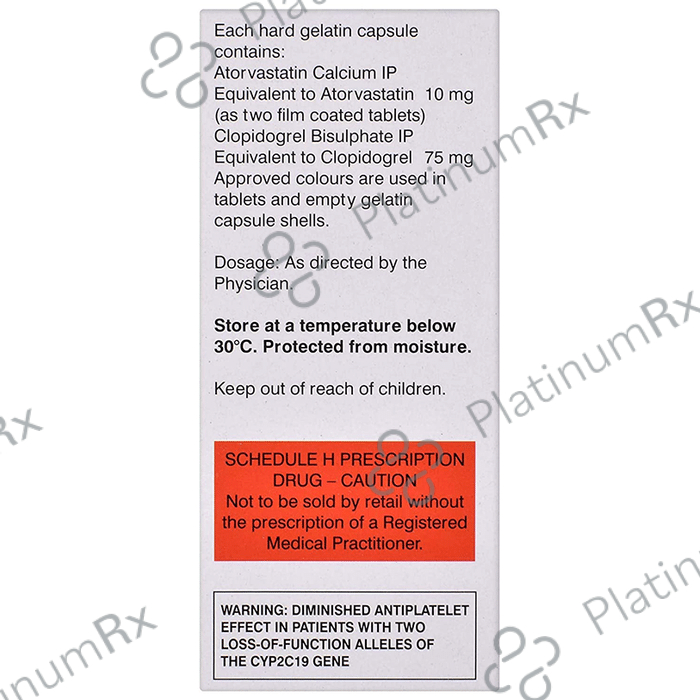 Clopitab CV 10/75mg Capsule 15s