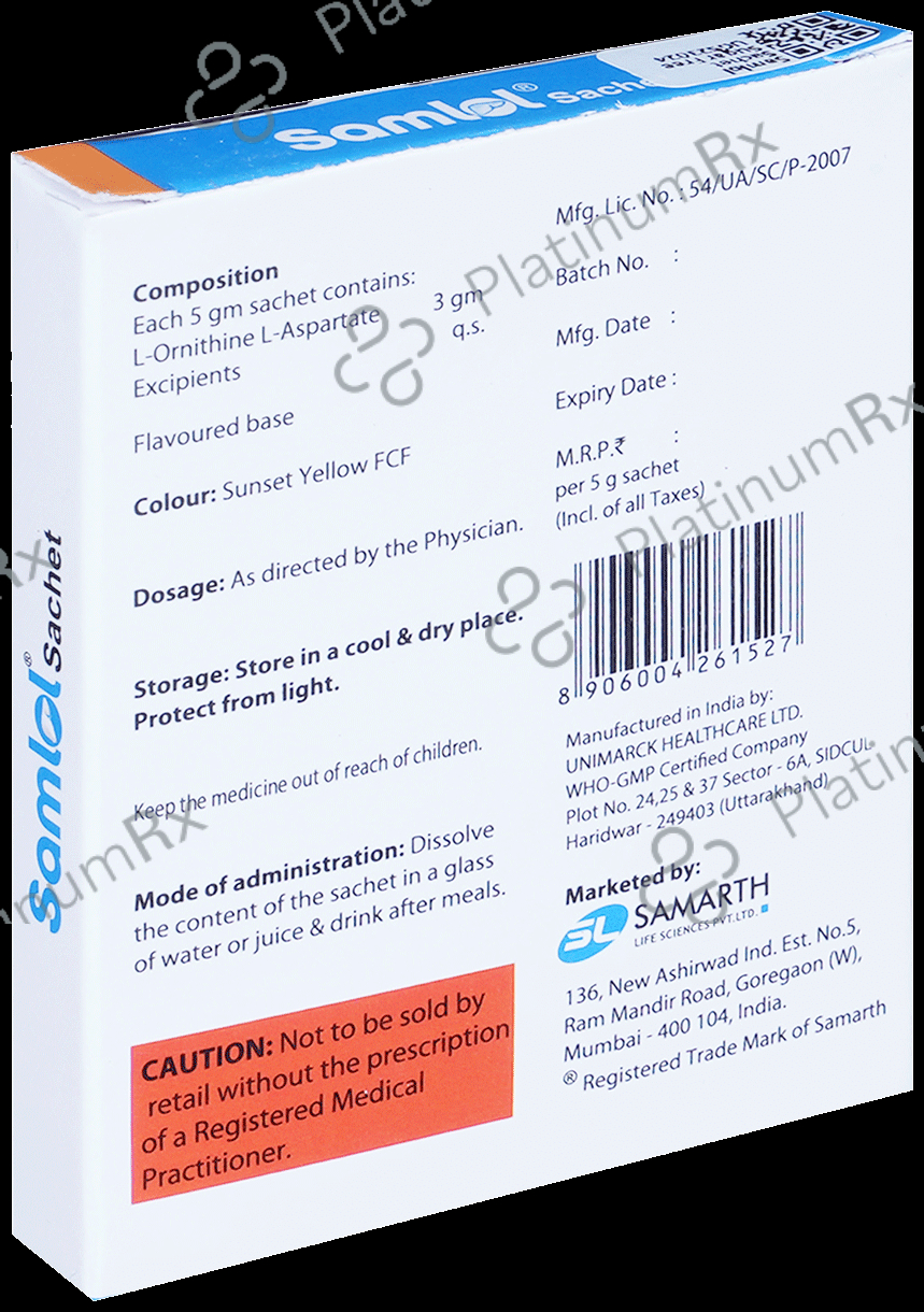 Samlol Sachet Sugar Free New Refreshing 5gm