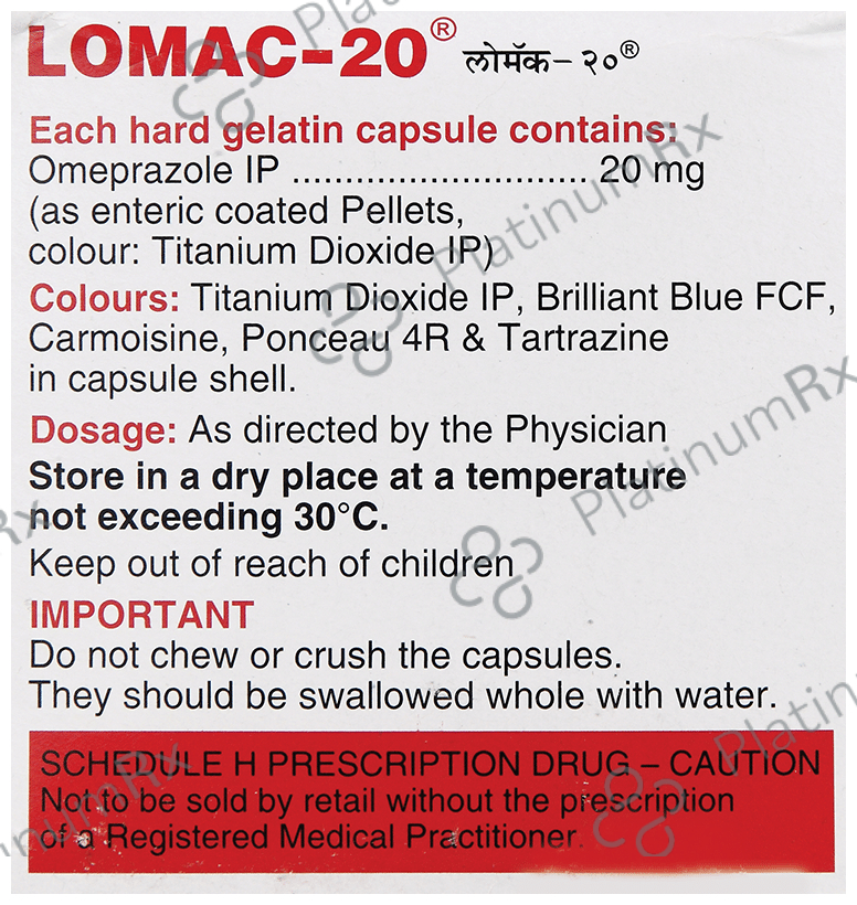 Lomac 20mg Capsule 15 Capsule