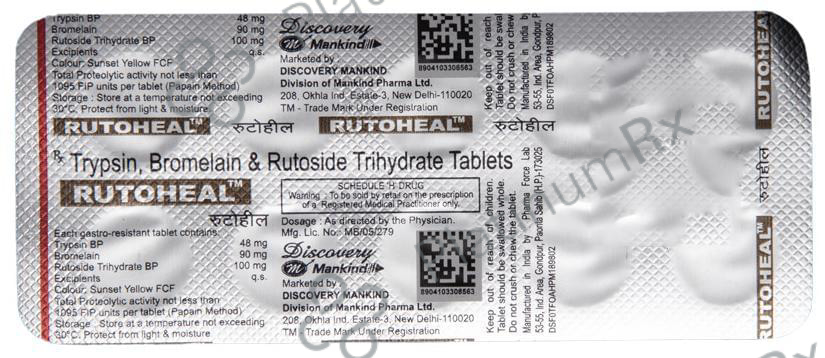 Rutoheal 90/100/48mg Tablet 10s
