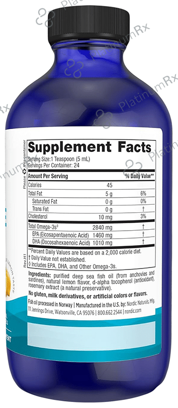 Nordic Naturals Ultimate Omega 2840mg Syrup Great Lemon 119 ml