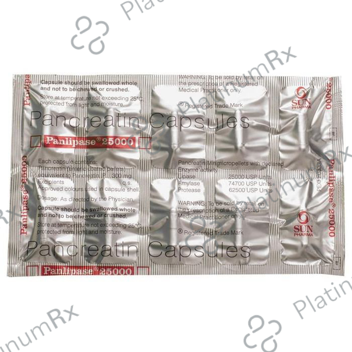 Panlipase 25000 Capsule 10s