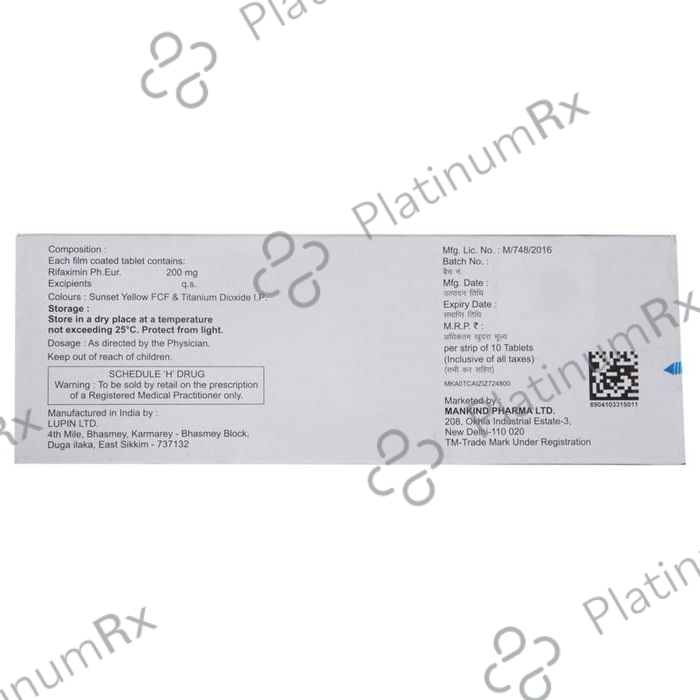 Rifastop 200mg Tablet 10s