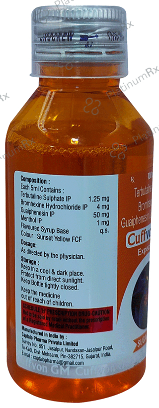 Cuffvon GM Expectorant Sugar Free
