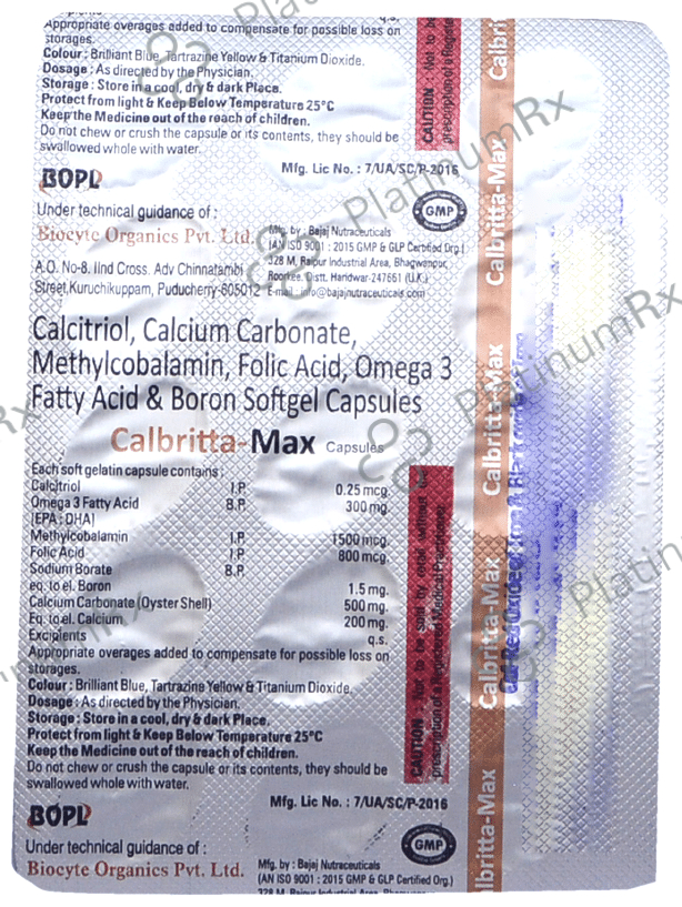 Calbritta-Max Softgel Capsule