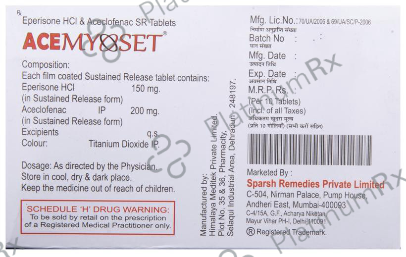Acemyoset Tablet SR