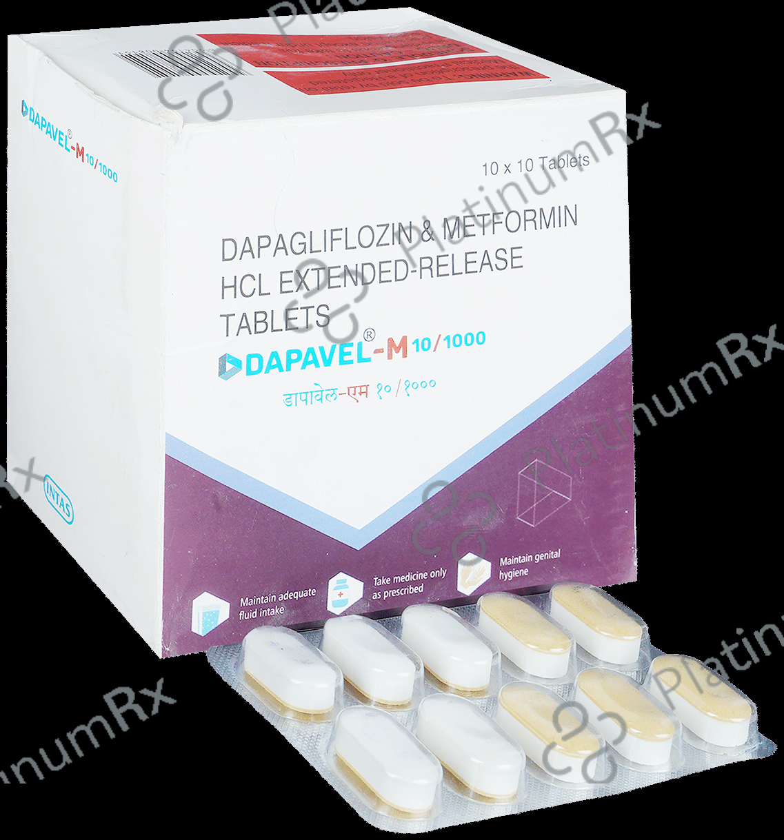 Dapavel M 10/1000mg Tablet ER 10s