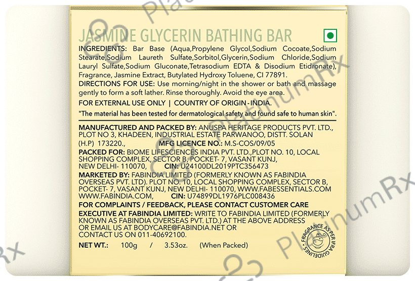 Fabessentials Jasmine Glycerin Bathing Bar