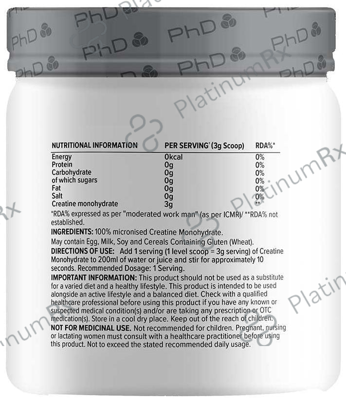 PHD Creatine Pure micronised Grade Powder